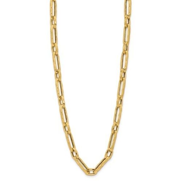 Leslie's Jewelry Jewelry - Leslie's 14K Polished and Textured Fancy Link Necklace